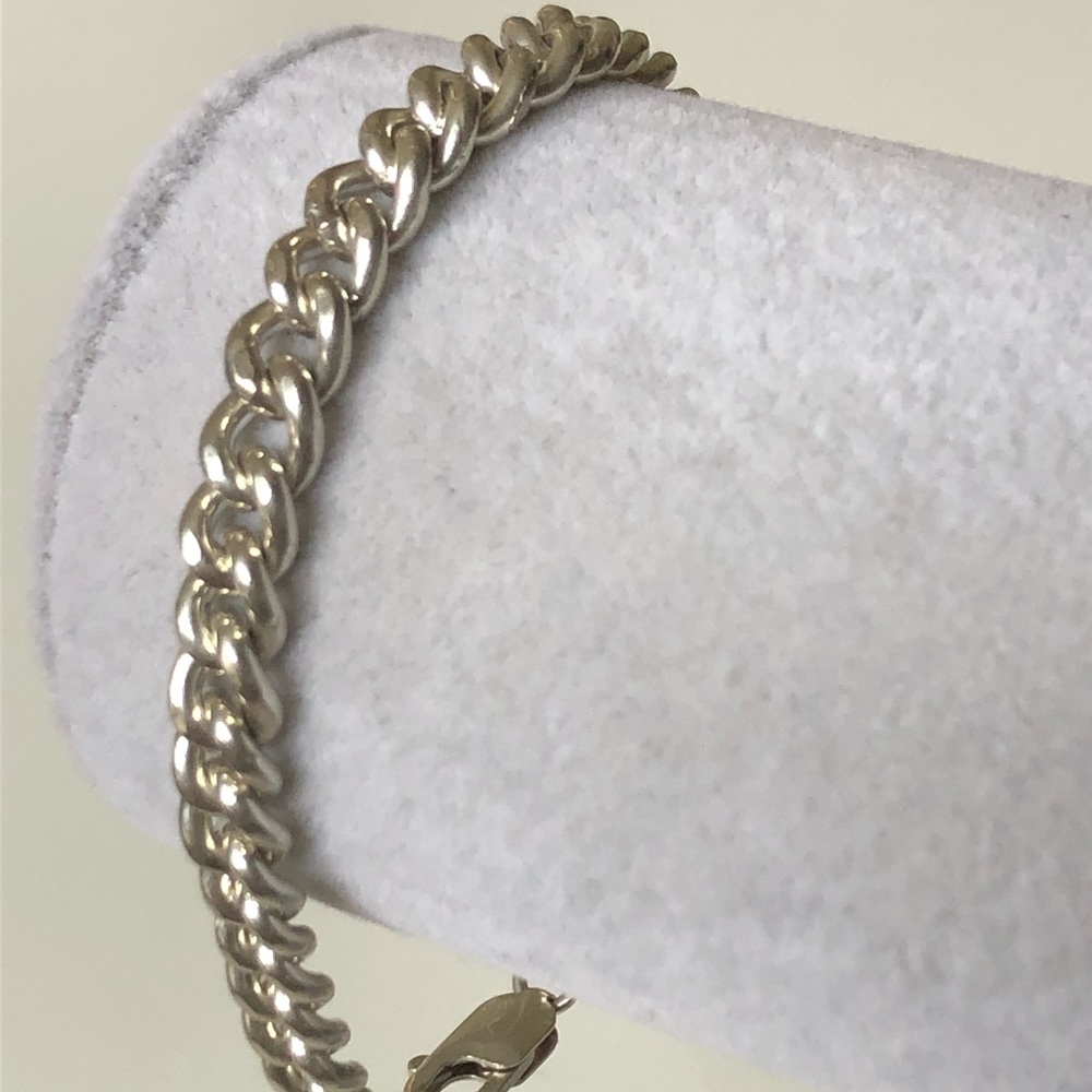 Unisex handmade 7mm chain bracelet 925 silver - Picture 2 of 6